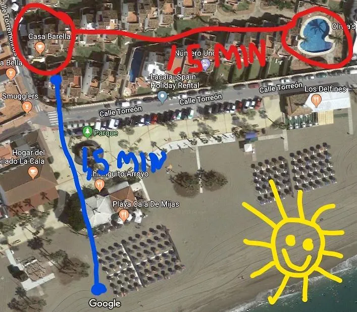 Apartment 1½ Min. Walk From The Beach Mijas